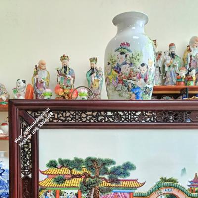 TRANH SỨ KHUNG GỖ BÁCH NHI ĐỒ…HÀNG THỦ CÔNG ĐẸP  XUẤT SẮC